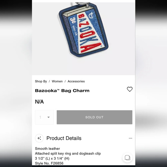 Coach BAZOOKA bag charm/keychain - Picture 8 of 8